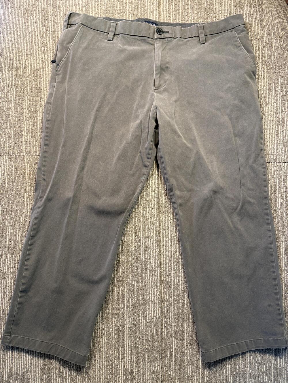 Dockers Pants Mens 40x27 Gray Classic Fit Chino Straight Leg Casual Cotton